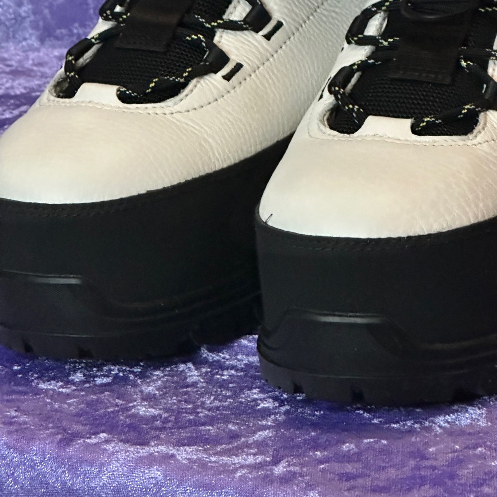 UGG Women's Tall Shasta Black and White Lace-Up Winter Boots - Picture 5 of 16